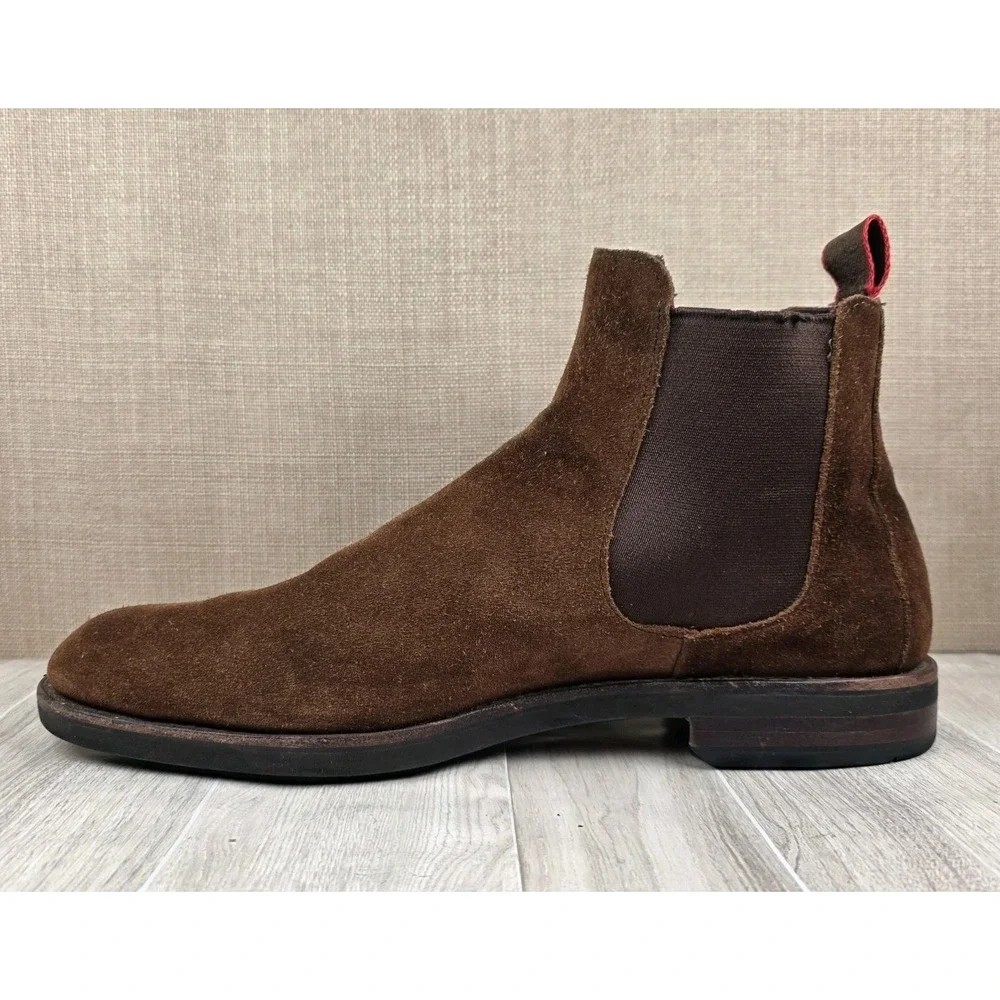Allen Edmonds Port Washington Chelsea Ankle Boots Brown Suede Mens 10.5D 2918